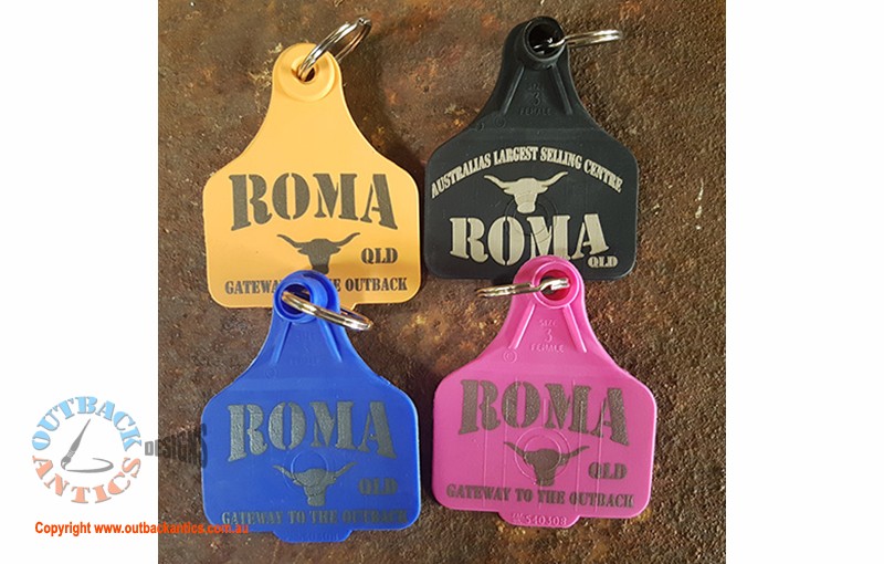 Custom Cattle Tag Key Rings